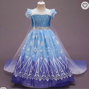 Frozen Inspired Blue Princess Dress